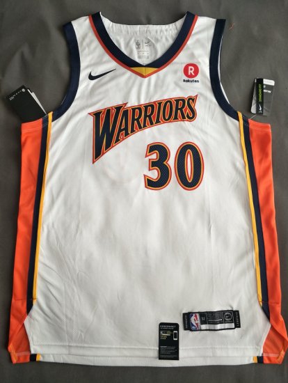 Warriors 30 Curry We Believe Jersey white player version